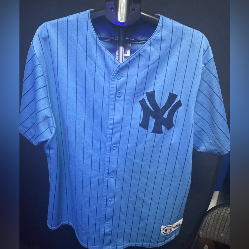 Majestic Caroline Blue New York Yankees Jersey - Vintage